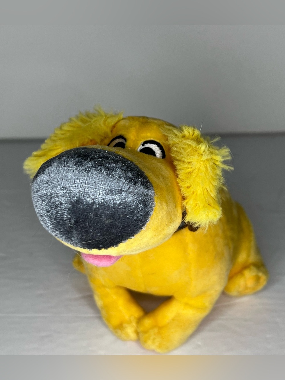 Disney Store Pixar Up Dug Yellow Dog 8" Plush Stuffed Toy w/ Collar 2008